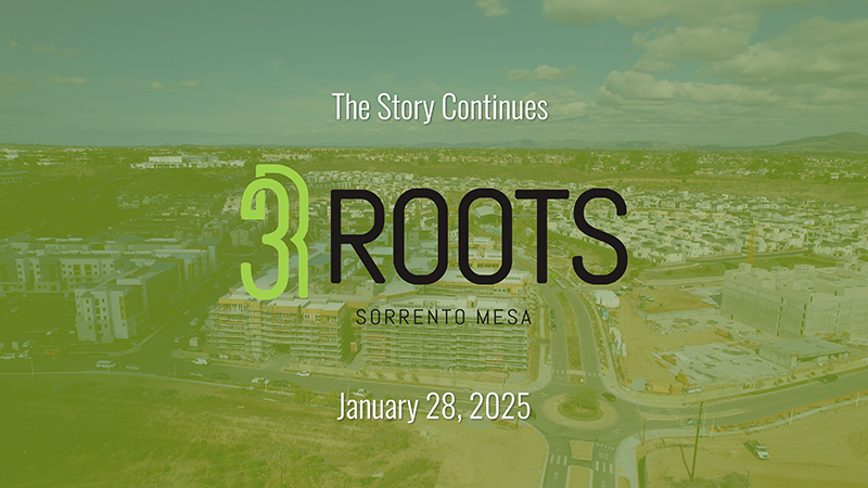 Construction update at 3Roots in Sorrento Mesa